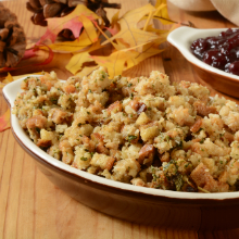 Nutty Sausage Stuffing Cake