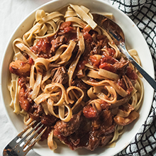 Beef Stew Ragu with Tagliatelle