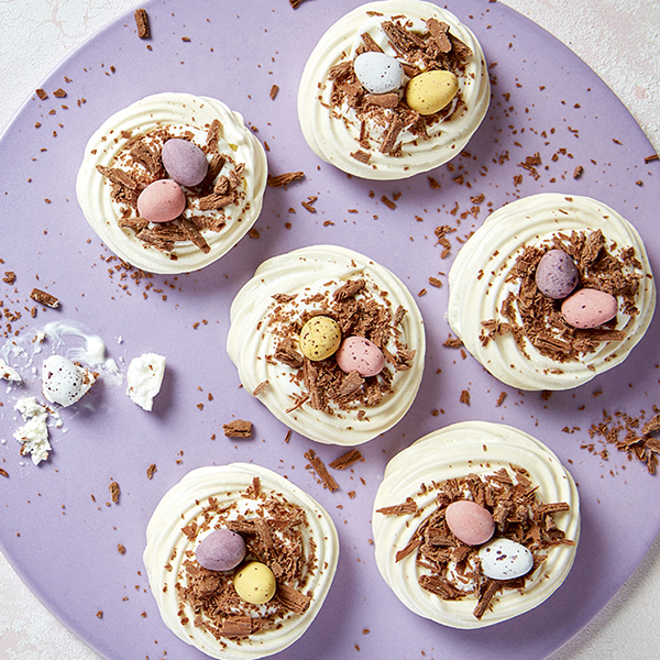 Meringue Mini Egg and Flake Nests